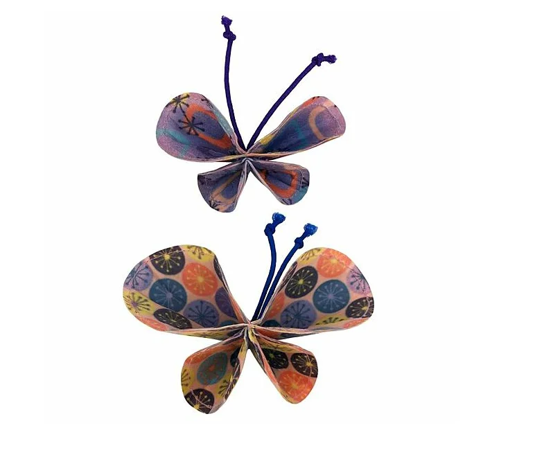 - Natural rubber pet toysKong CAT Bat-A-Bout Vibez Butterfly 2 pack