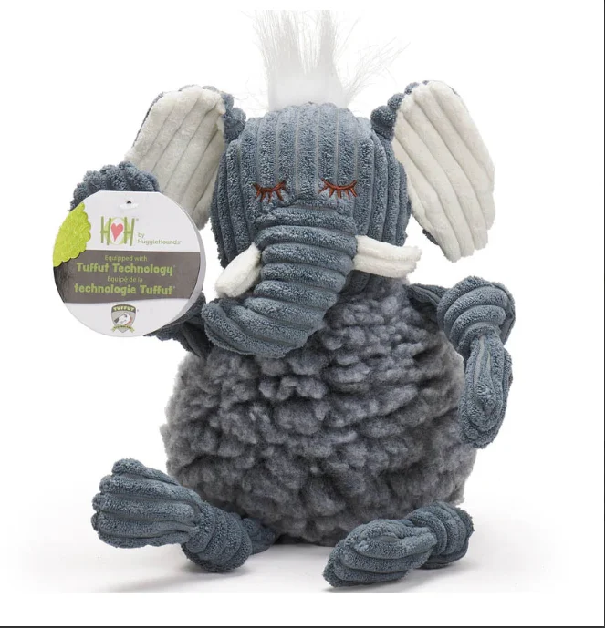 - Toys suitable for multi-pet familiesHuggleHounds Fluffer Knottie Elephant