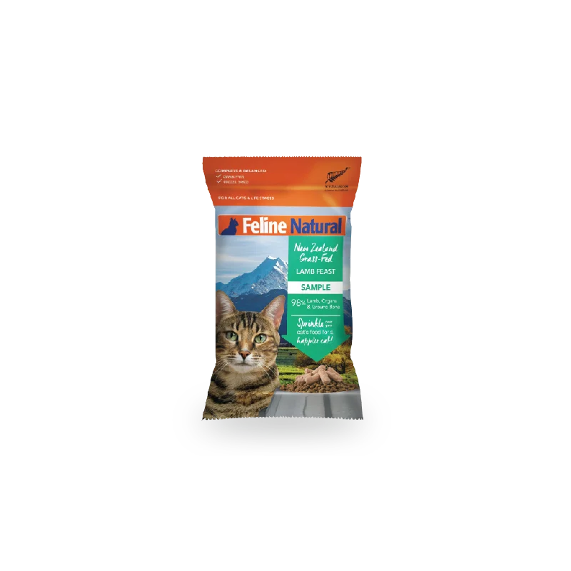    - Hairball control cat food  Lamb Feast Freeze-Dried Cat Food Sample