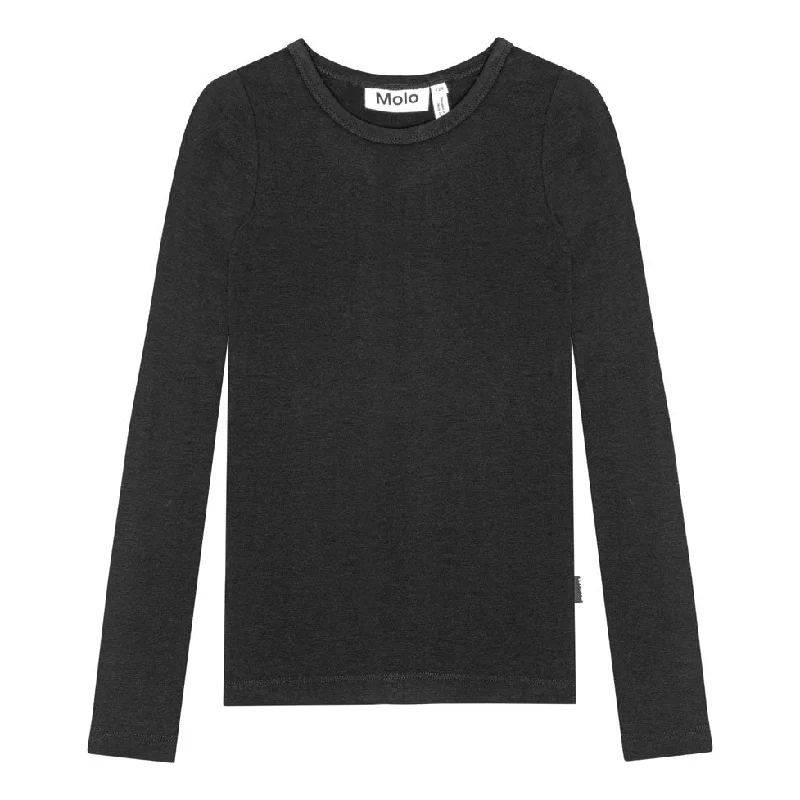 Molo Black Ruana Long Sleeve T-Shirt