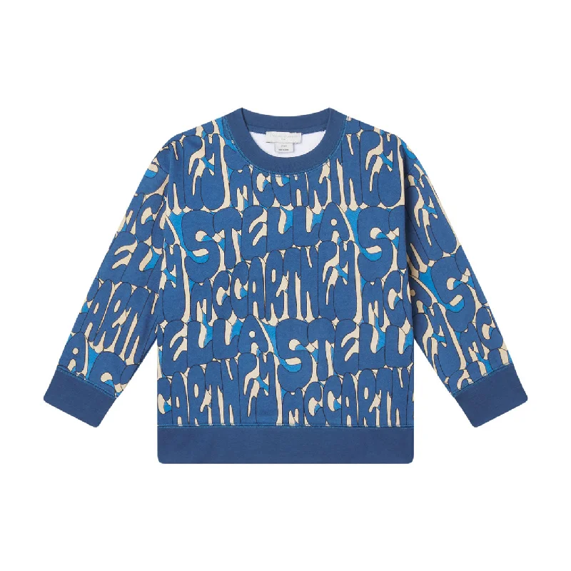 Stella McCartney  Blue Stella Lettering Sweatshirt