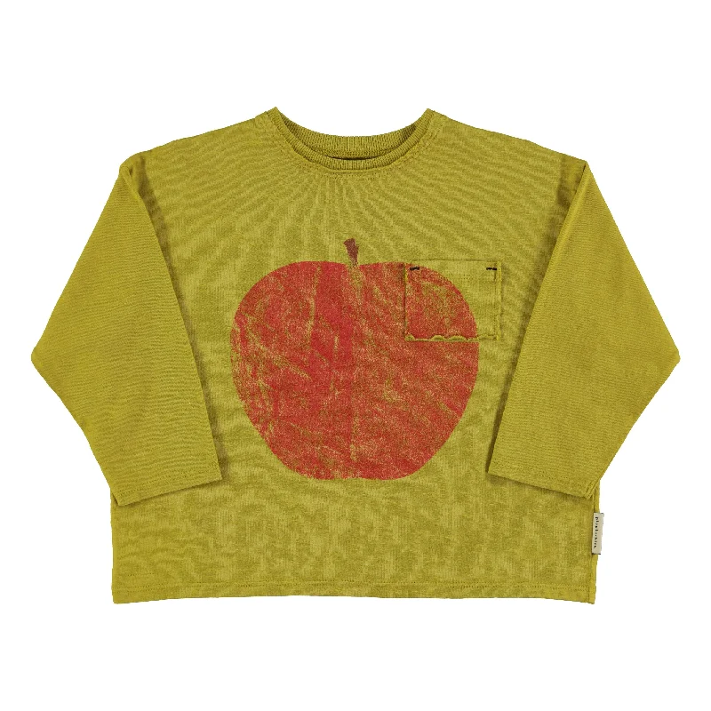 Piupiuchick Olive Green w/ Red Apple Print Tee