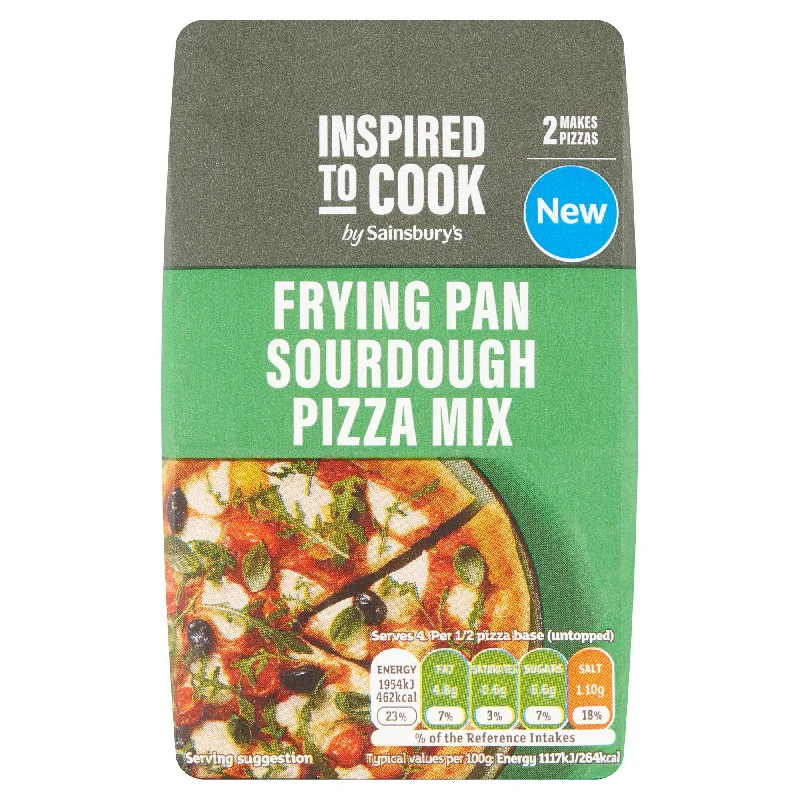 Sainsbury's Frying Pan Sourdough Pizza Mix, Inspired to Cook 500g