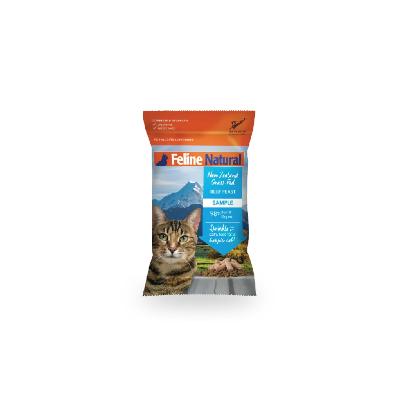    - Digestive care cat food  Beef Feast Freeze-Dried Cat Food Sample