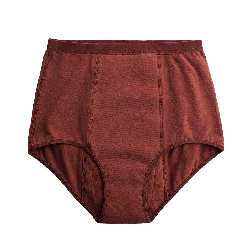 Imse Vimse High Waist Heavy Flow Period Pants - Rusty Bordeaux