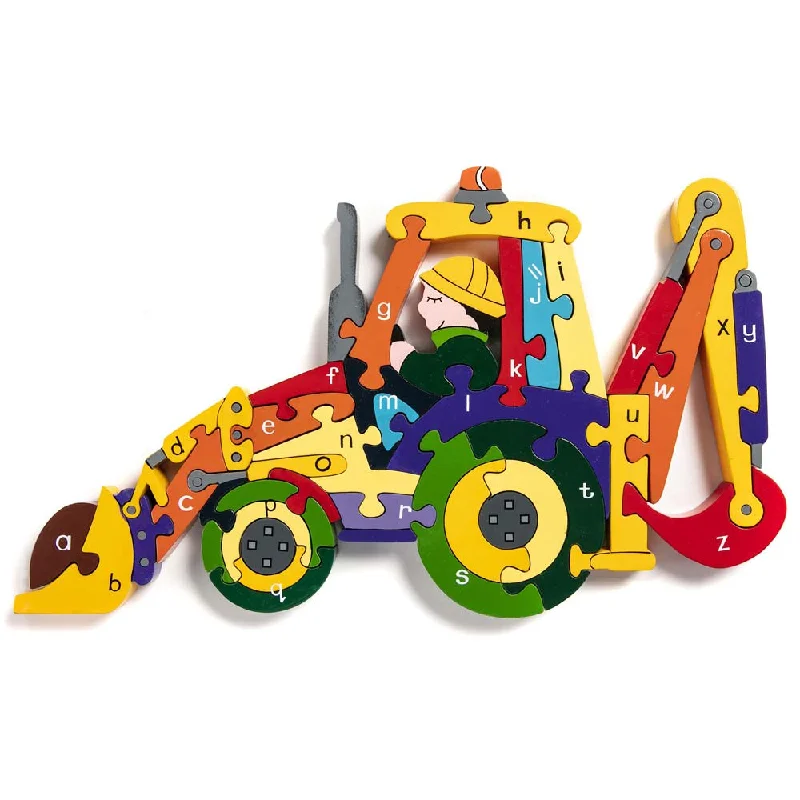 Alphabet Jigsaws Backhoe Alphabet