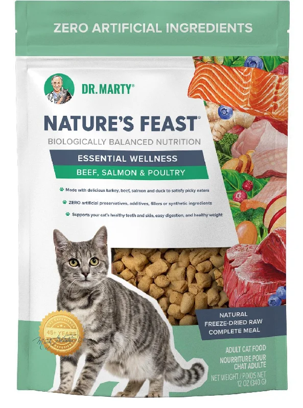 Dr. Marty's Cat Freeze Dried Nature's Feast Essential Wellness 12oz