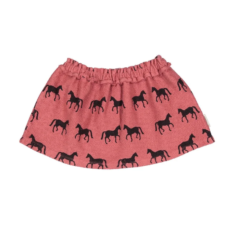 Piupiuchick Old Pink w/ Black Horses Short Skirt