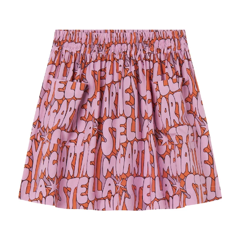 Stella McCartney  Pink Cosmic Stella Lettering Skirt