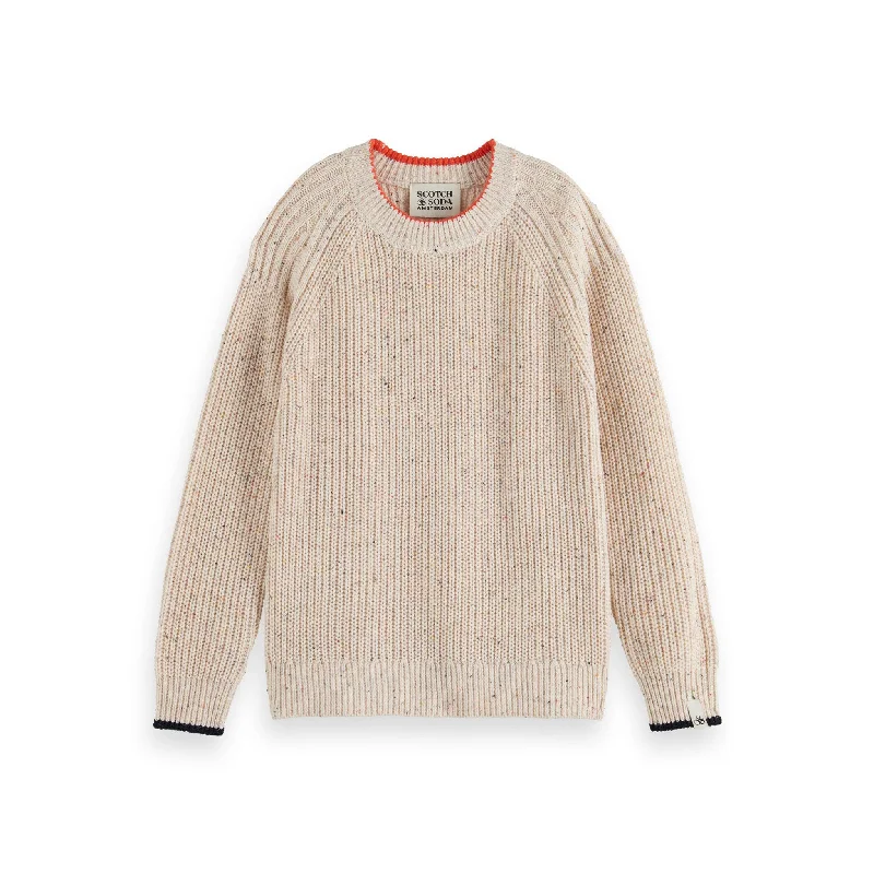 Scotch Shrunk Ecru Rib Knit Pullover