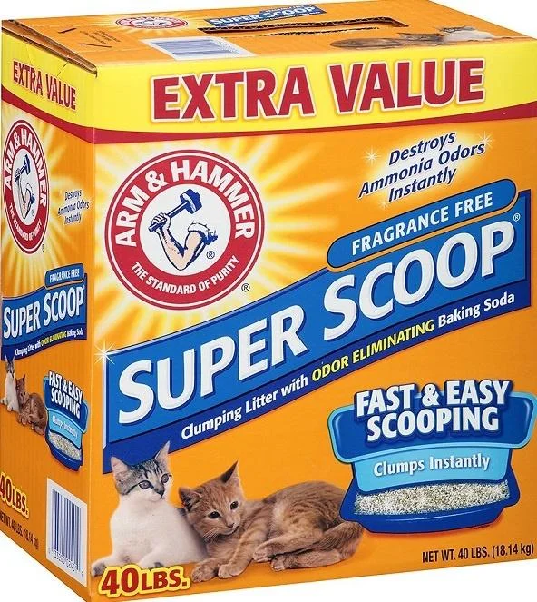 Arm & Hammer Super Scoop Unscented Clumping Litter (20lb Box)