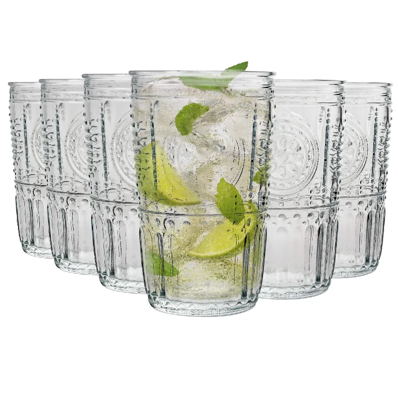 475ml Romantic Highball Glasses - Pack of Six - By Bormioli Rocco