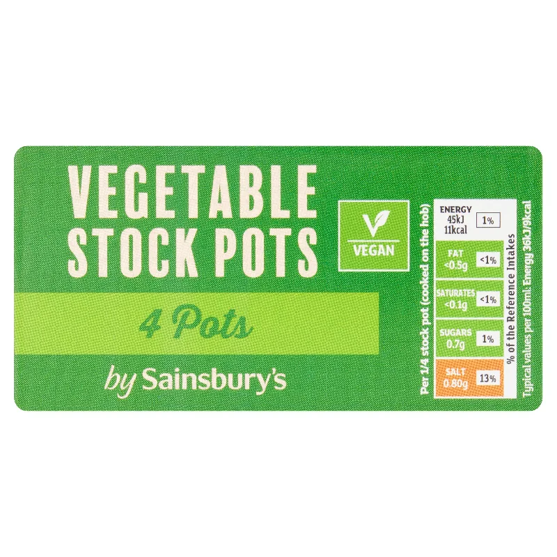 Sainsbury's Veg Stock Pots x4 112g