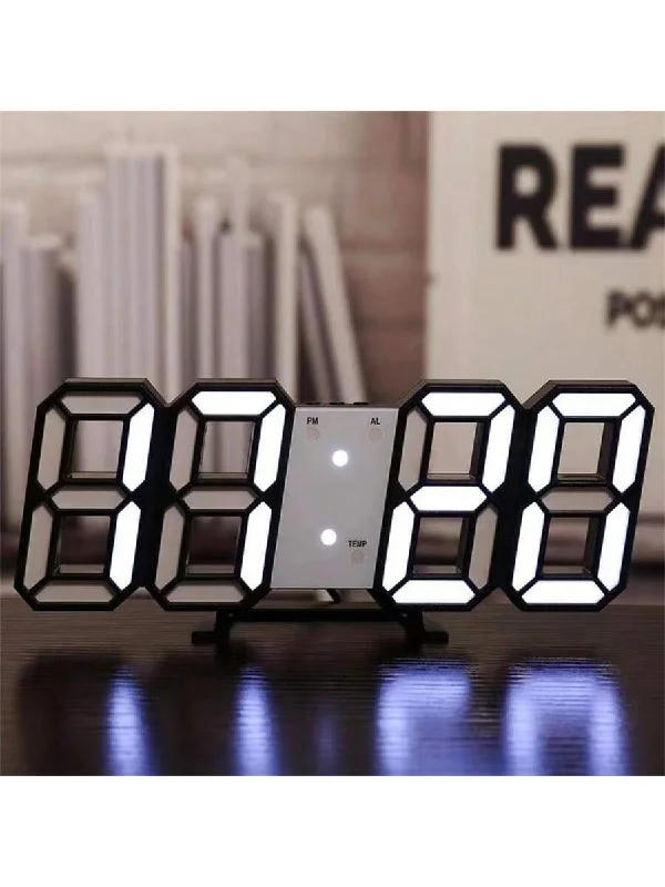 1pc 3D LED Digital Clock, Bedroom LED Clock For Home Decor