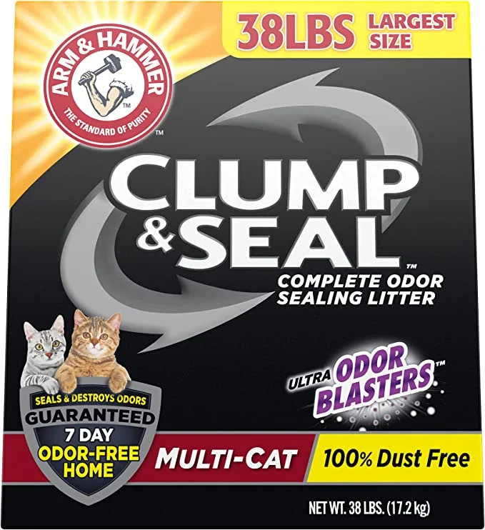 Arm & Hammer Clump & Seal Multi-Cat Litter 38lbs