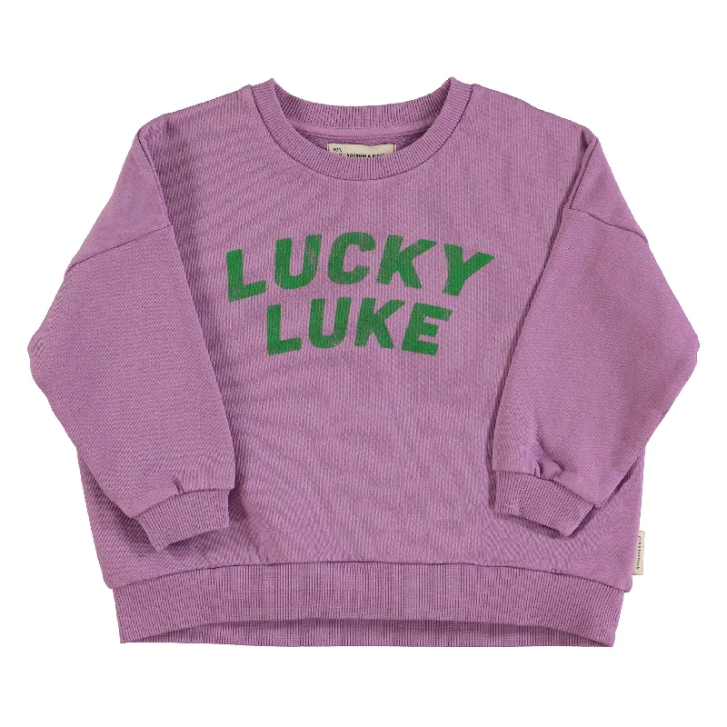 Piupiuchick Mauve w/ Lucky Luke Print Sweatshirt