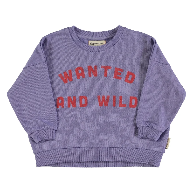 Piupiuchick Purple Wanted and Wild Print Sweatshirt