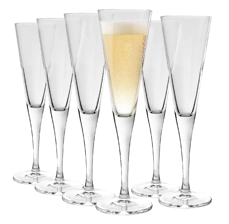 160ml Ypsilon Champagne Flutes - Pack of Six - By Bormioli Rocco