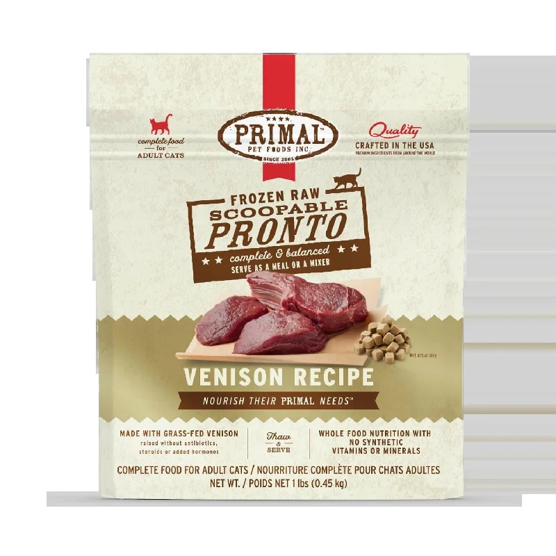 Primal Cat Raw Frozen Pronto 1lb Venison