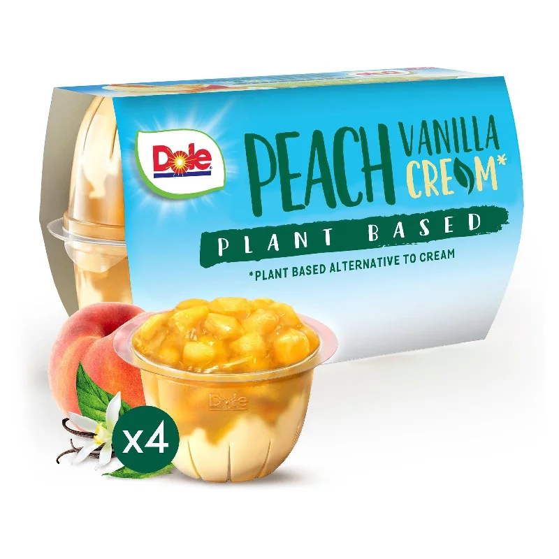 Dole Peach & Vanilla with Plant Based Cream Dessert 4x123g