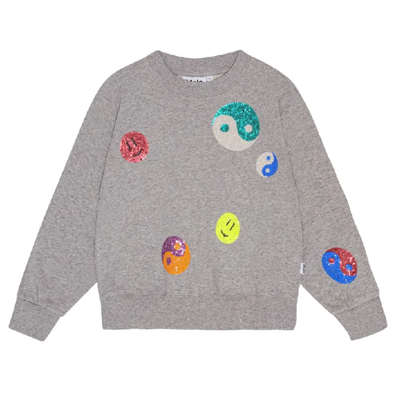 Molo Grey Melange Marge Sweatshirt