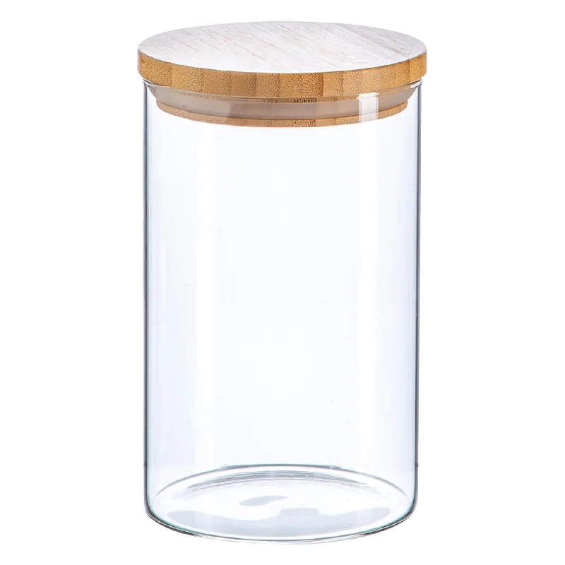 1L Scandi Storage Jar with Wooden Lid - By Argon Tableware