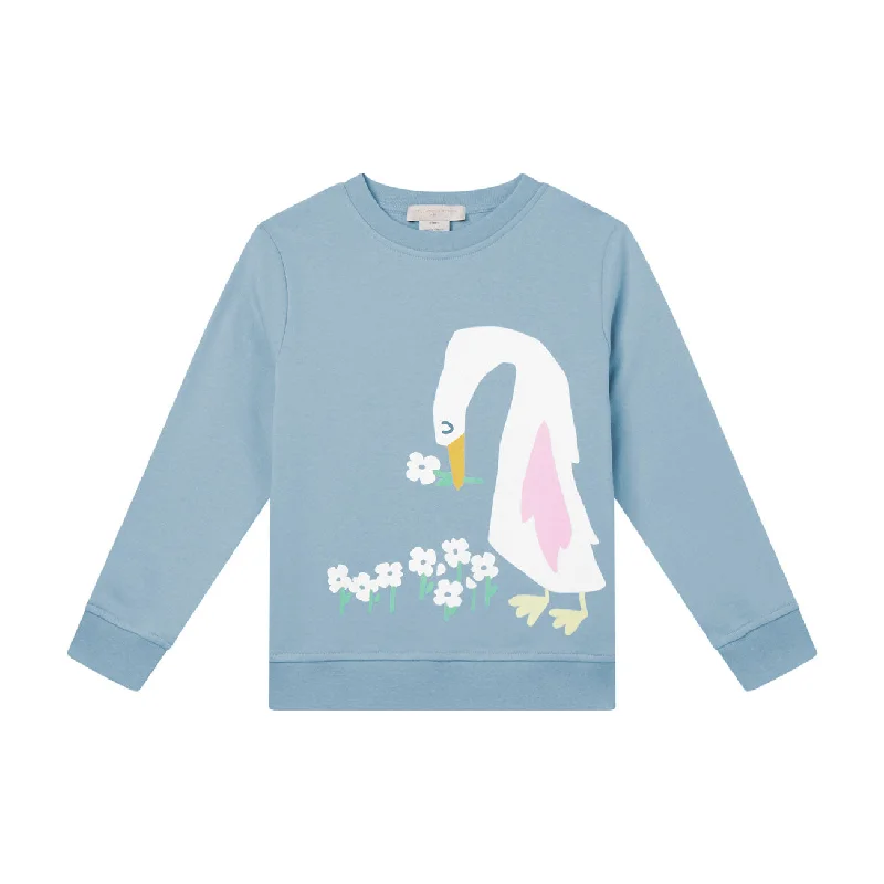 Stella McCartney  Blue Swan Print Sweatshirt