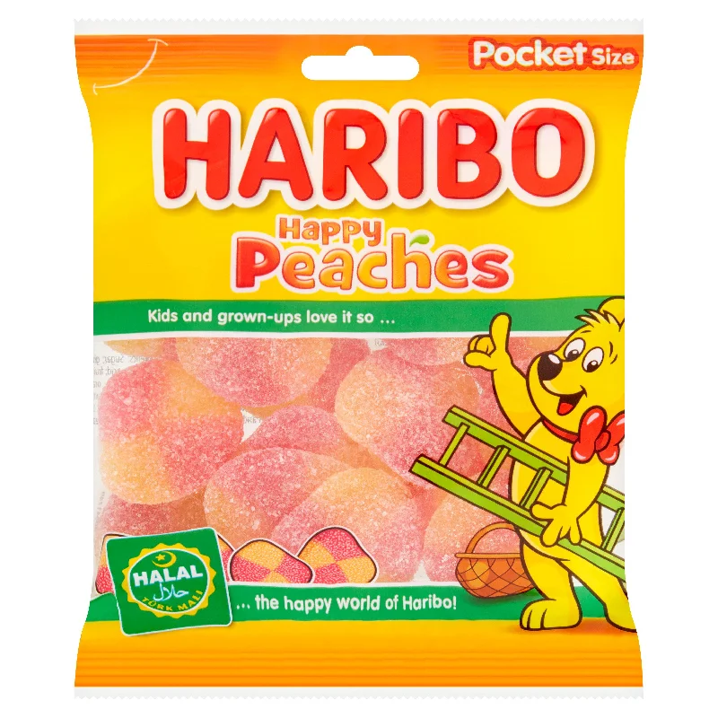 Haribo Halal Happy Peaches Bag 100g