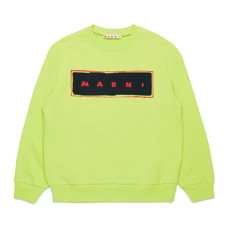 Marni Neon Green Logo Pullover