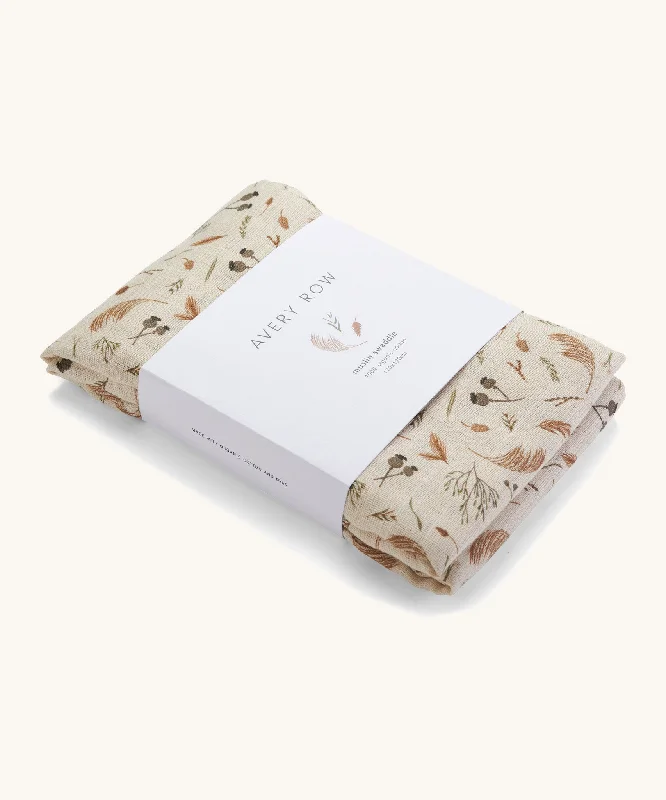 Avery Row Baby Muslin Swaddle - Grasslands