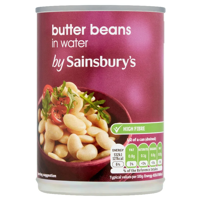 Sainsbury's Butter Beans In Water 400g (235g*)