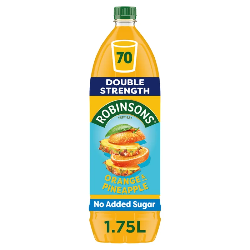 Robinsons Double Strength No Added Sugar Squash Orange & Pineapple 1.75L