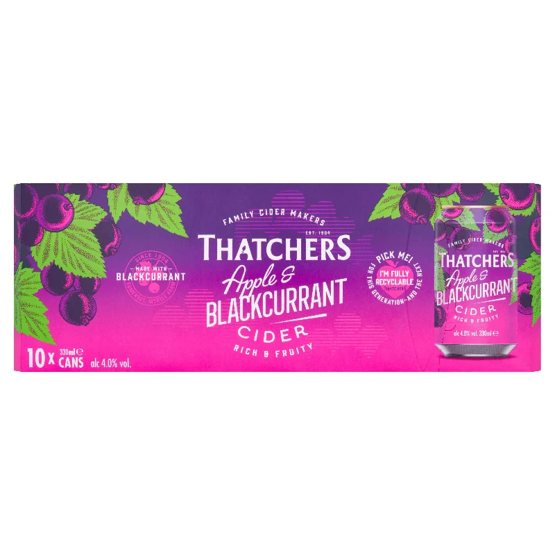 Thatchers Apple & Blackcurrant Cider 10x330ml