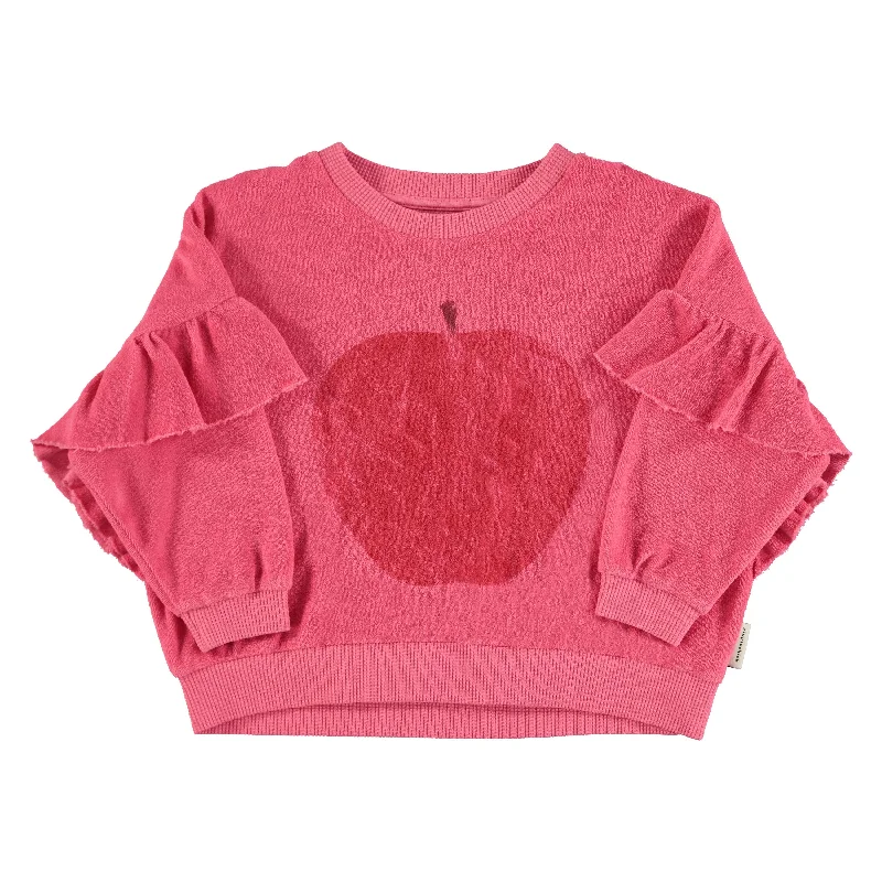 Piupiuchick Strawberry Pink w/ Red Apple Terry Sweatshirt