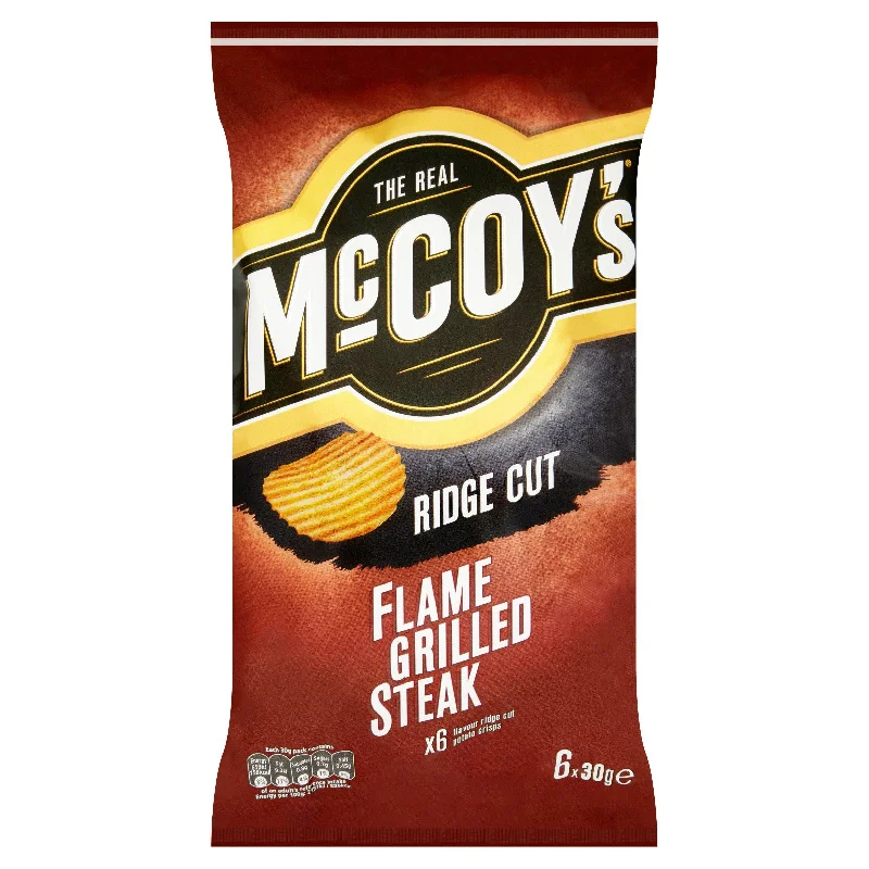 McCoy's Flame Grilled Steak Crisps 6x25g