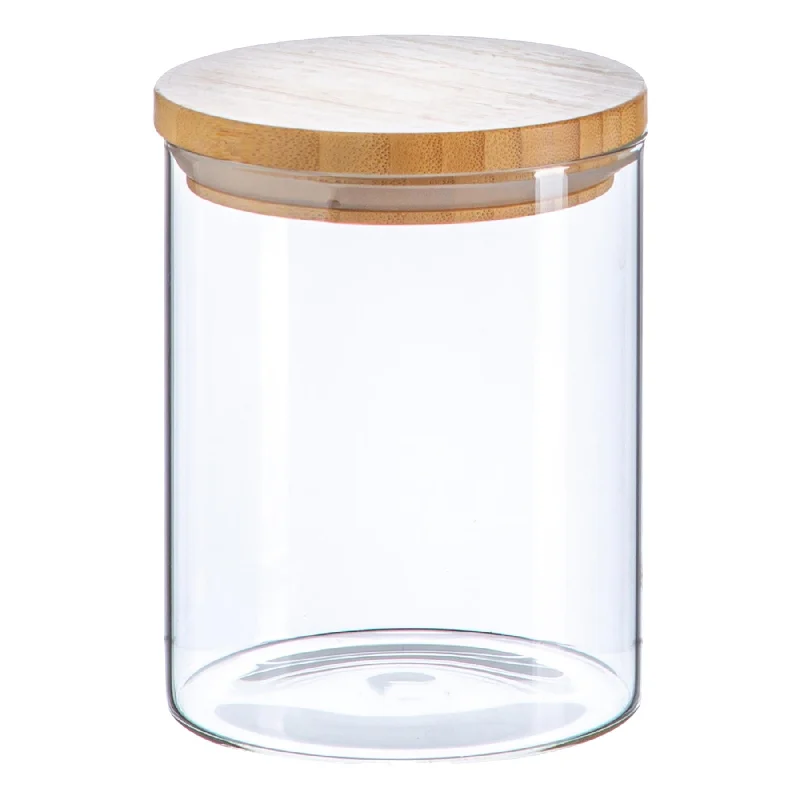 750ml Scandi Storage Jar with Wooden Lid - By Argon Tableware