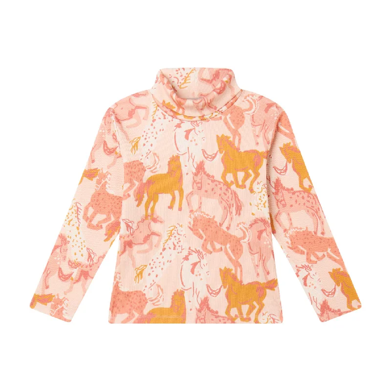 Stella McCartney  Pink Horse Prairie Turtleneck