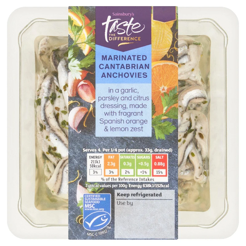 Sainsbury's Marinated Anchovies, Taste the Difference 145g