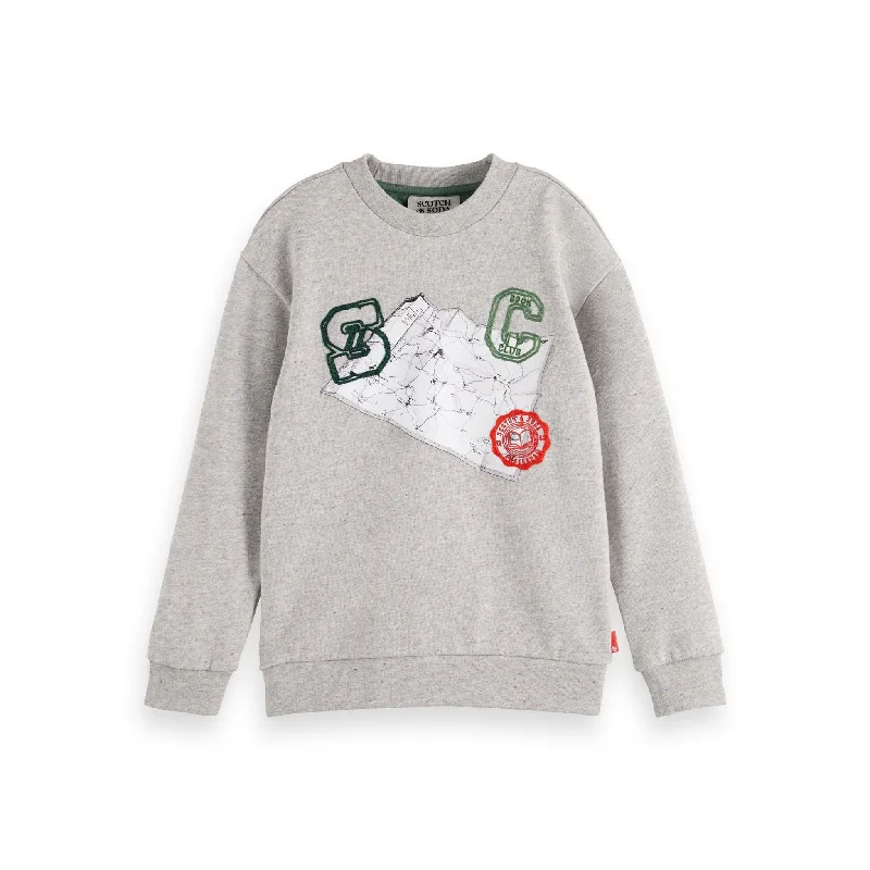 Scotch Shrunk Grey Artwork Crewneck