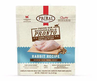 Primal Cat Raw Frozen Pronto 1lb Rabbit