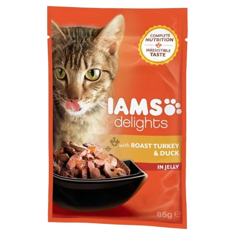 3. **Ingredient-Related**  Iams Cat Delights Adult Roast Turkey & Duck in Jelly 85gr