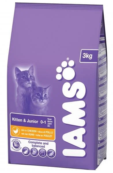    - Cat food for pregnant and nursing cats  Iams Cat Kitten & Junior Chicken 2,55kg