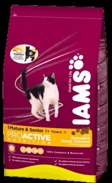    - Senior cat food  Iams Cat Senior & Mature 2,55kg