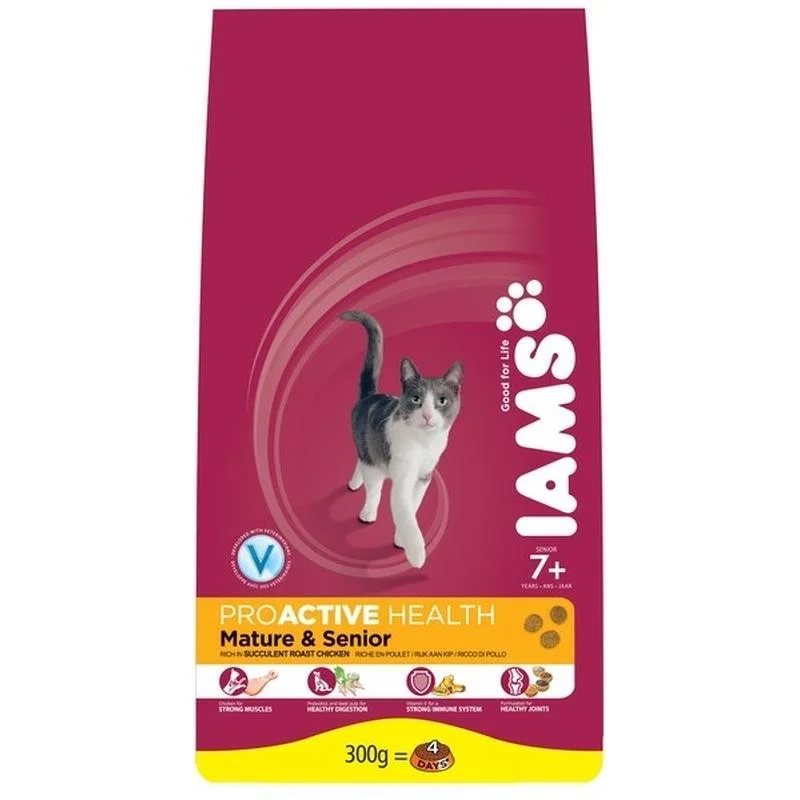    - High-protein cat food  Iams Cat Senior & Mature 300g