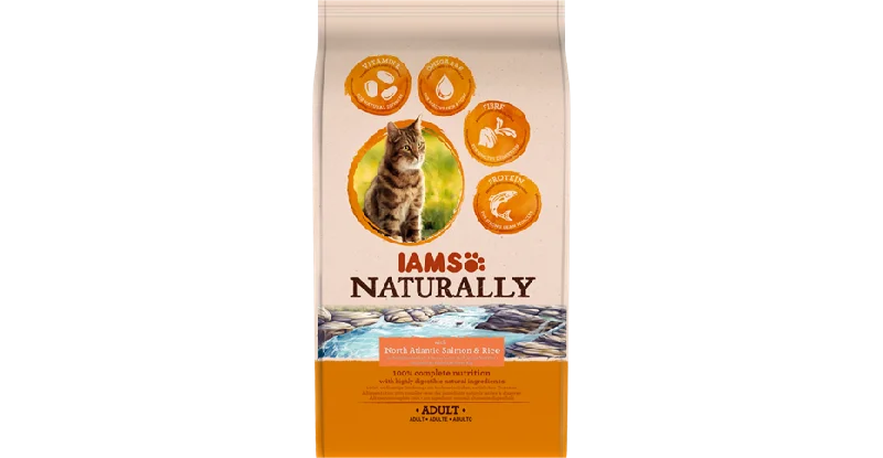    - Cat food for pregnant and nursing cats  Iams Naturally Cat Adult North Atlantic Salmon & Rice 2,7kg